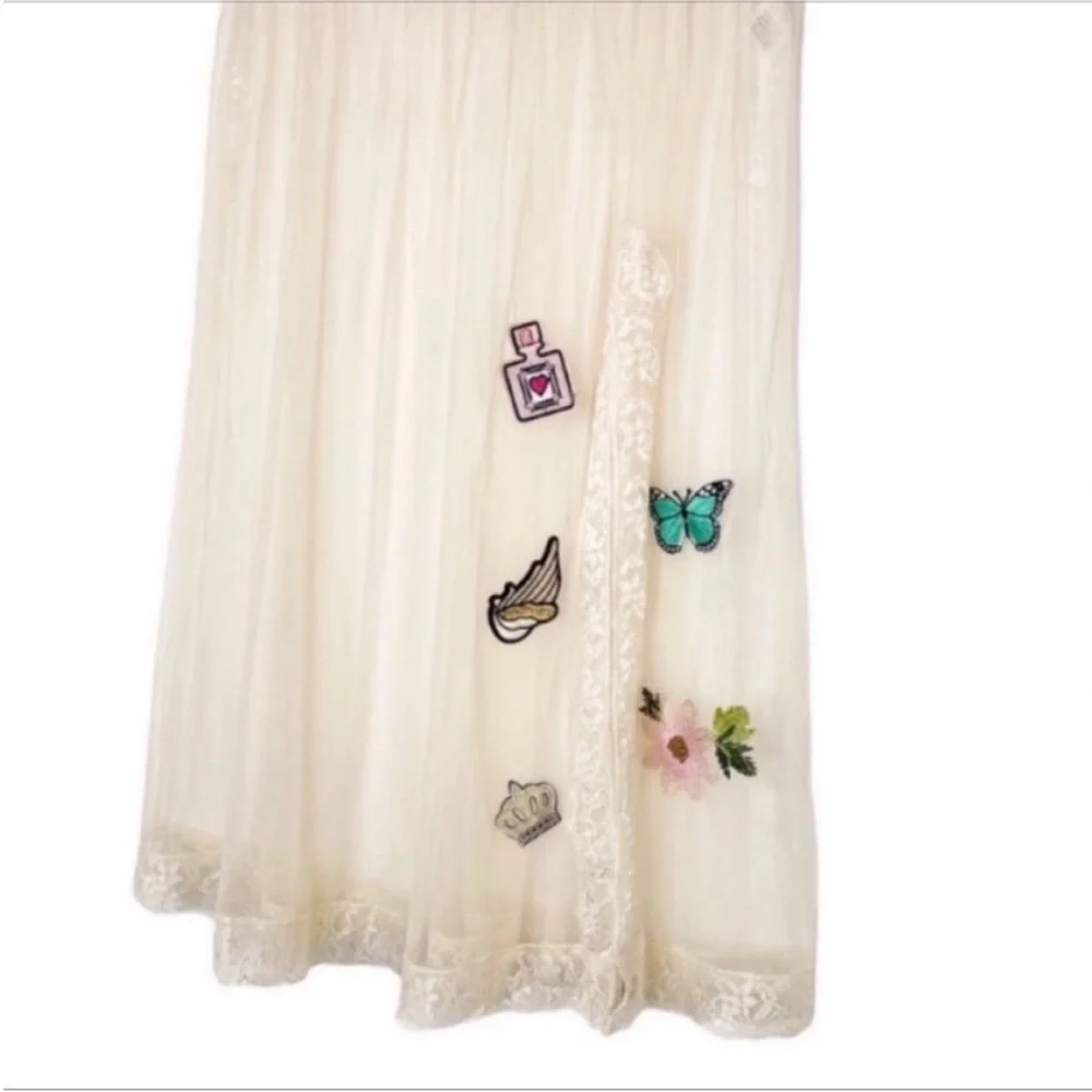 EASEL ballet-inspired patches sheer skirt S - Picture 5 of 8